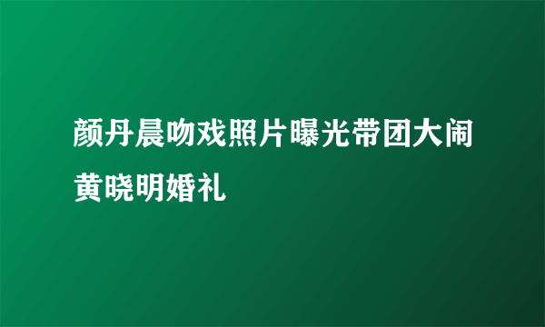 颜丹晨吻戏照片曝光带团大闹黄晓明婚礼