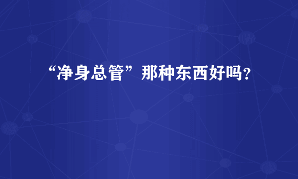 “净身总管”那种东西好吗？