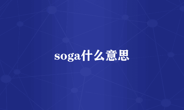 soga什么意思