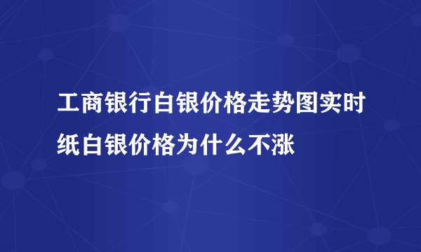 工商银行白银价格走势图实时纸白银价格为什么不涨