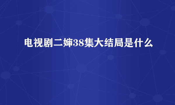 电视剧二婶38集大结局是什么