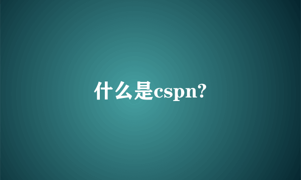 什么是cspn?