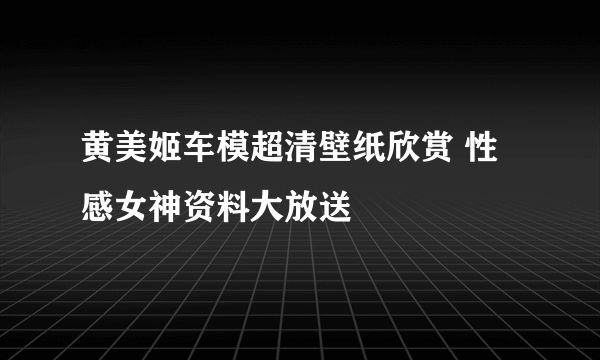 黄美姬车模超清壁纸欣赏 性感女神资料大放送