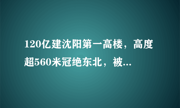 120亿建沈阳第一高楼，高度超560米冠绝东北，被誉为北方明珠