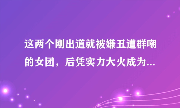 这两个刚出道就被嫌丑遭群嘲的女团，后凭实力大火成为大势女团