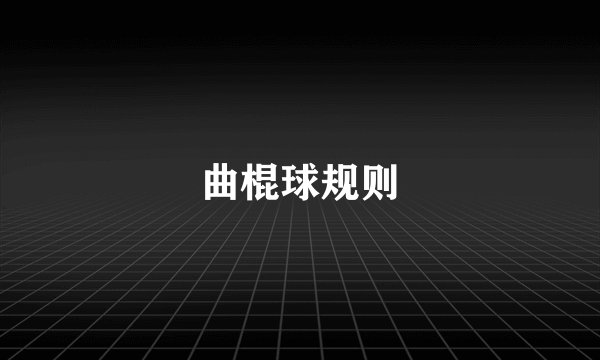 曲棍球规则